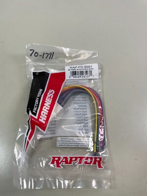 RAPTOR RAP-FD-5001 STEREO WIRING HARNESS FOR 1998-2007 FORD MODELS 16PIN