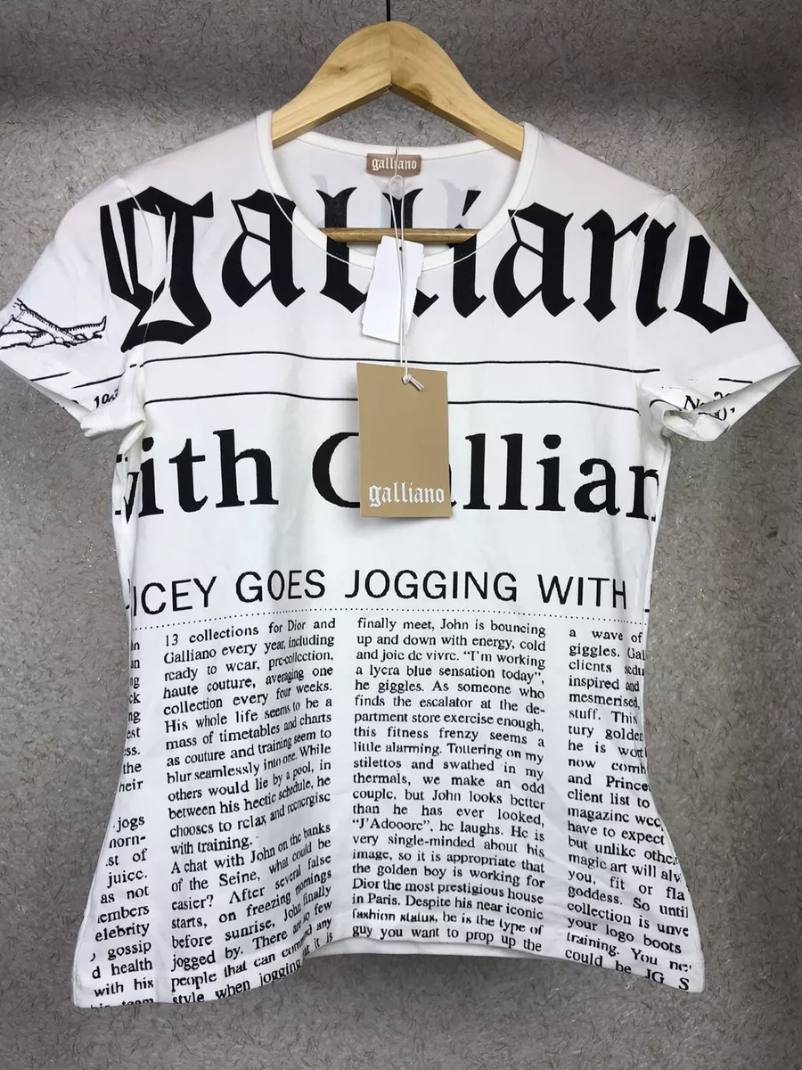 身幅44cmJohn Galliano  newspaper shirt