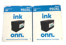 Onn 950XL HP Compatable Black Ink Catridge New Expired Apr 2023 2 PACK