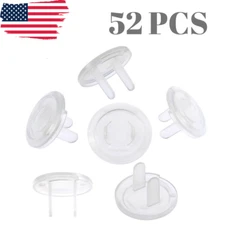 52 ct Electrical Outlet Plug SAFETY COVER Kidproofing Baby Shock Guard Protector