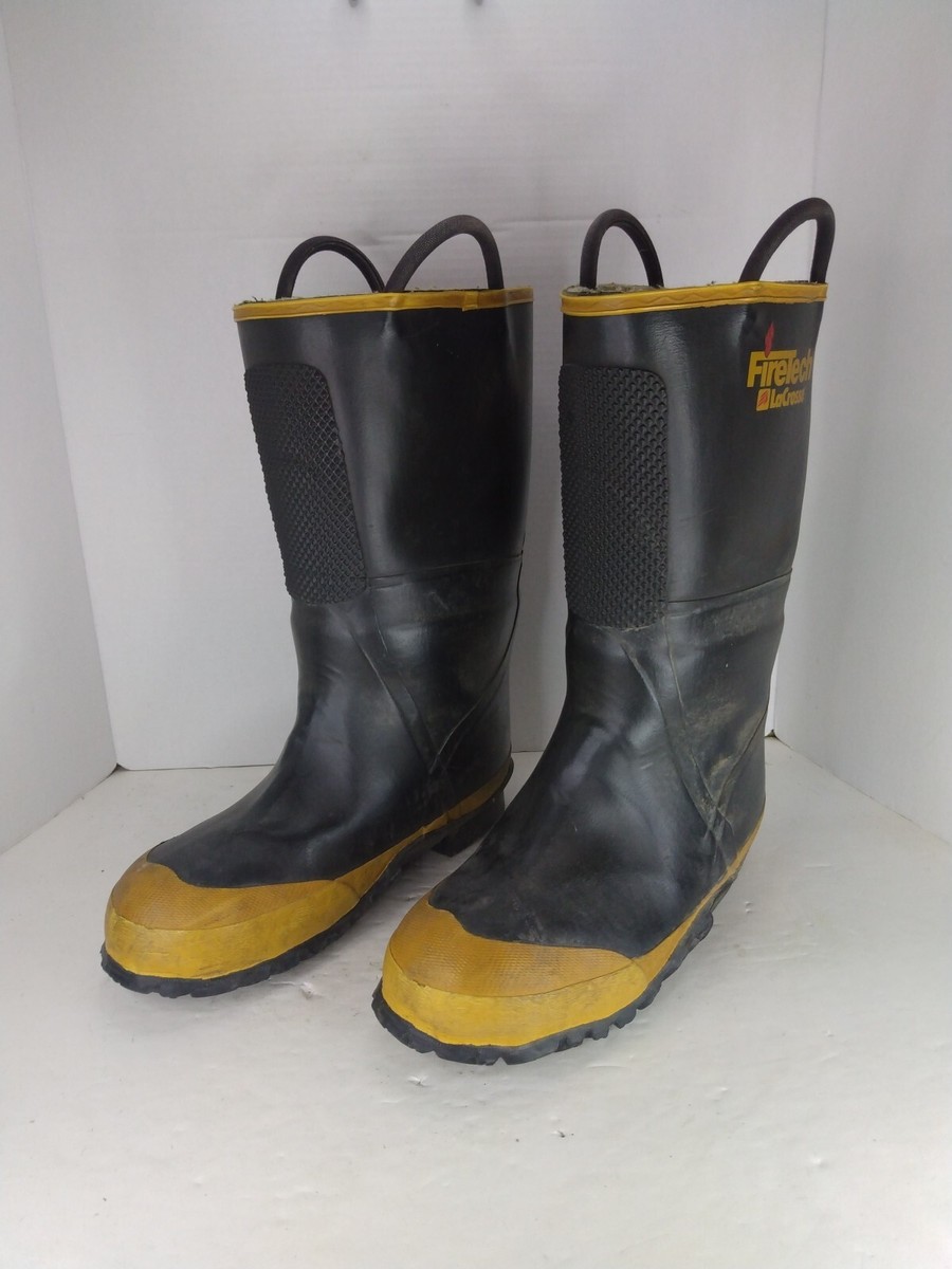 Firefighter Turnout Fire Boots Lacrosse Firetech Men's Size 10 Wide