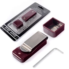 CUESOUL Magnetic Pool Cue Chalk Holder for Billiard Belt Clip-Red