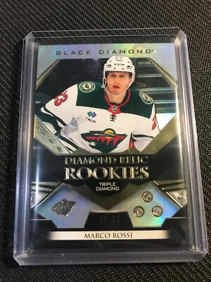 2022-23 Marco Rossi BDR-MR Triple Diamond Relic Rookies #/99 Black Diamond Wild