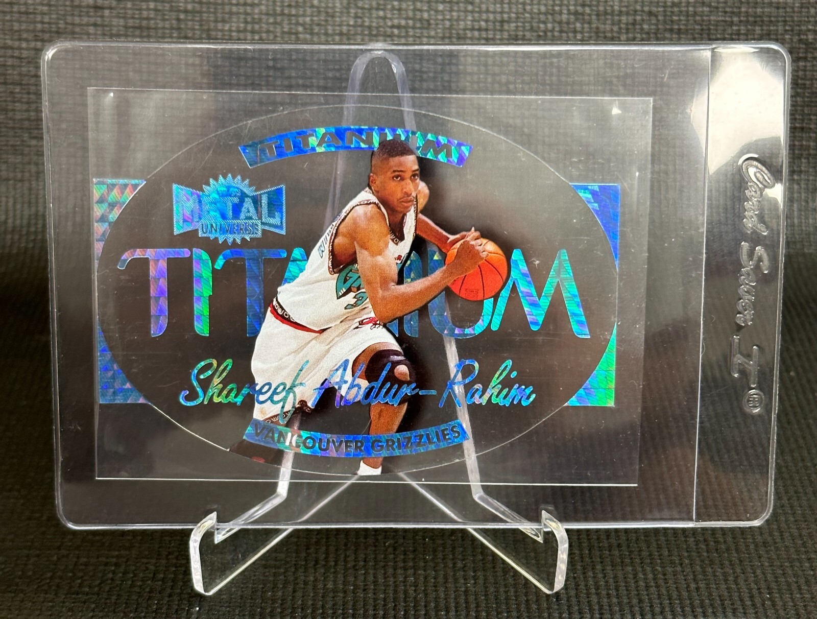 1997 SKYBOX METAL UNIVERSE SHAREEF ABDUR-RAHIM TITANIUM DIE CUT 9/20