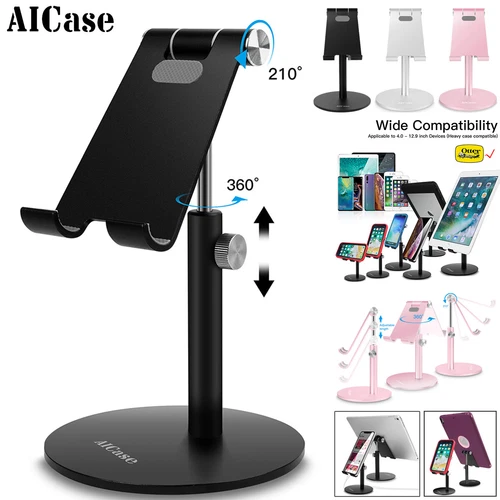 Aluminum Desk Stand Holder Mount For iPhone 16 15 14 13 Samsung S25 S24 S23 iPad