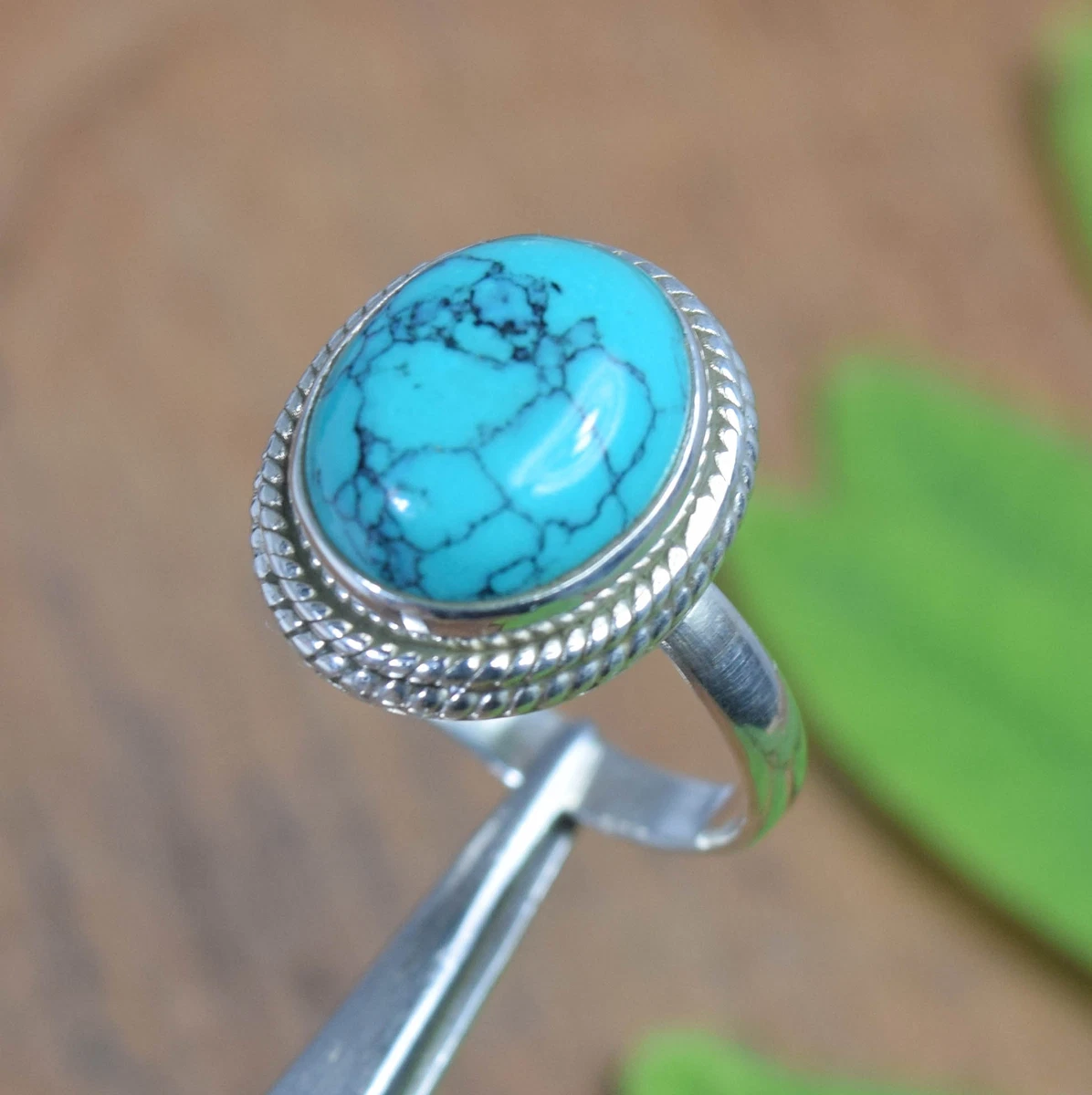 Solid turquoise ring sale