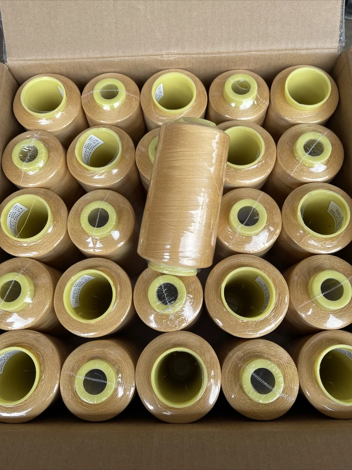 50 Spools BLONDE GOLD Color Serger Sewing Machine Threads T27 S2 100% Polyester - Image 3 of 4