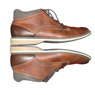 RYE BY HAWKER RYE Iboven Low Chukka Men\'s Brown Faux Leather Ankle Boots 12 RYE BY HAWKER RYE Iboven Low Chukka Men main image 3