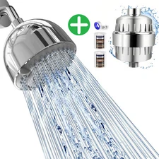 FEELSO Shower Head and 20-Stage Shower Filter Combo, High Pressure Rain Shower