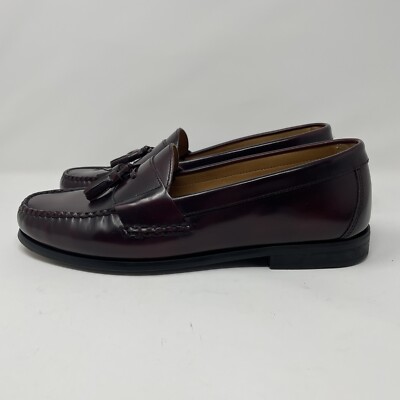 Johnston Murphy Men's Size Hayes Tassel Burgundy Loafers Slip On  - Main Image