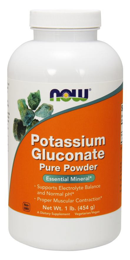 Potassium Gluconate - 100% Pure Powder - 1 lb (454 g) - NOW