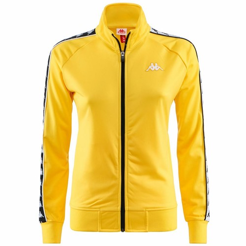 FELPA DONNA KAPPA 301PSC0 A79 BANDA WANNISTON SPORT ACETATO SLIM FIT GIALLO  | eBay
