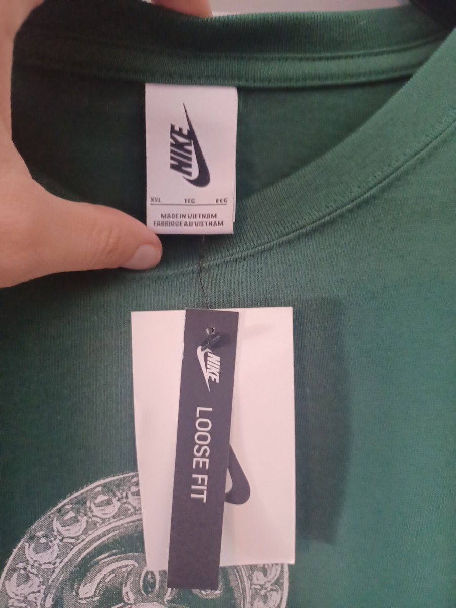 Nike x Stussy SS Link Logo Green Loose Fit Long Sleeve T Nike x Stussy SS Link Logo Green Loose Fit Long Sleeve T