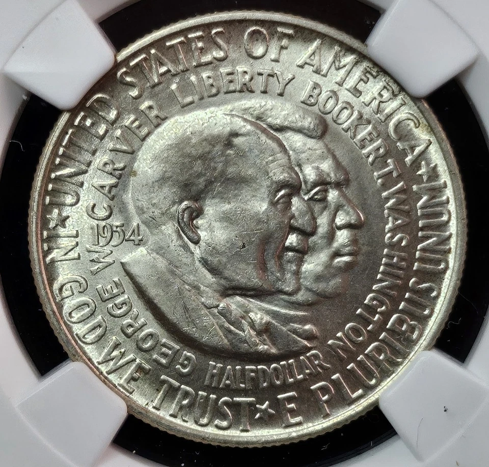 1954-P Washington- Carver Silver Half Dollar- NGC Graded MS 65 Lustrous Specimen - Image 3 of 4