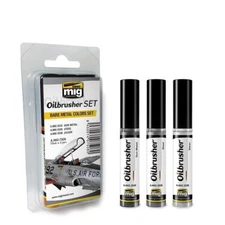 AMMO by MIG Oilbrusher BARE METAL COLORS SET
