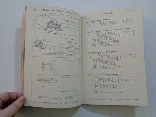 1956 Vtg Caterpillar Tractor Parts Catalog D4600 Engine 46-30 Electric Set N1 - Picture 7 of 9