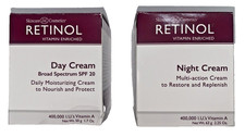 2 RETINOL Vitamin Enriched Daily Day Cream 1.7 oz. Night Cream 2.25oz