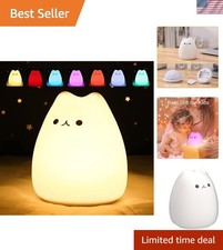Cute Cat Lamp, Night Light for Girls Bedroom, Kitty Lamp Birthday Gifts for K...