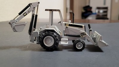 1:50 Scale Diecast CAT 416 Backhoe Loader- SILVER Limited Edition  - NZG 285