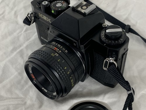 VTG Sears KSX SLR 35MM FILM Camera With 50mm Lens Cap & Strap - Picture 4 of 16