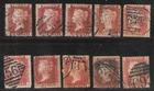 GB Queen Victoria Stamps 1d Red-Brown x 10. Unchecked r17725