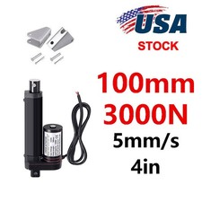Attuatore Lineare Motore 4 Pollici 100MM Alta Velocità5mm/s 3000N DC 24V Staffe di Montaggio