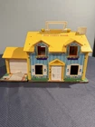 Vintage 1969 Fisher Price Blue & Yellow Little People Play Family House ONLY