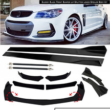 For Chevy Sonic Rs 12-20 Front Bumper Lip Chin Spoiler Glossy Black Side Skirt For Chevy Sonic Rs 12-20 Front Bumper Lip Chin Spoiler Glossy Black Side Skirt