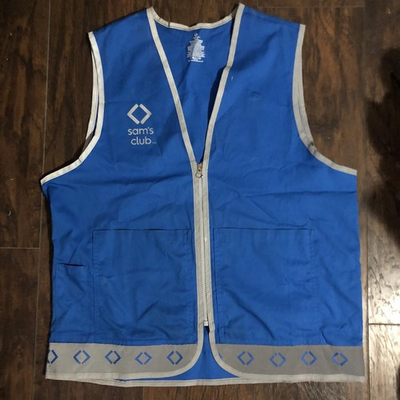 #ad #ad Sams Club Employee Uniform Blue Safety Vest Hi Vis Reflective High Visibility M $28.99