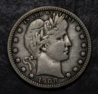 1908 D Barber Quarter VF   Lot 3110