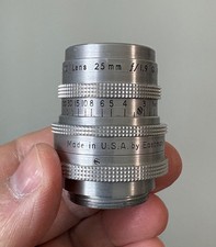 Vintage Kodak 25mm f1.9 Cine Ektar II C Mount Cine Lens 16mm Movie Camera