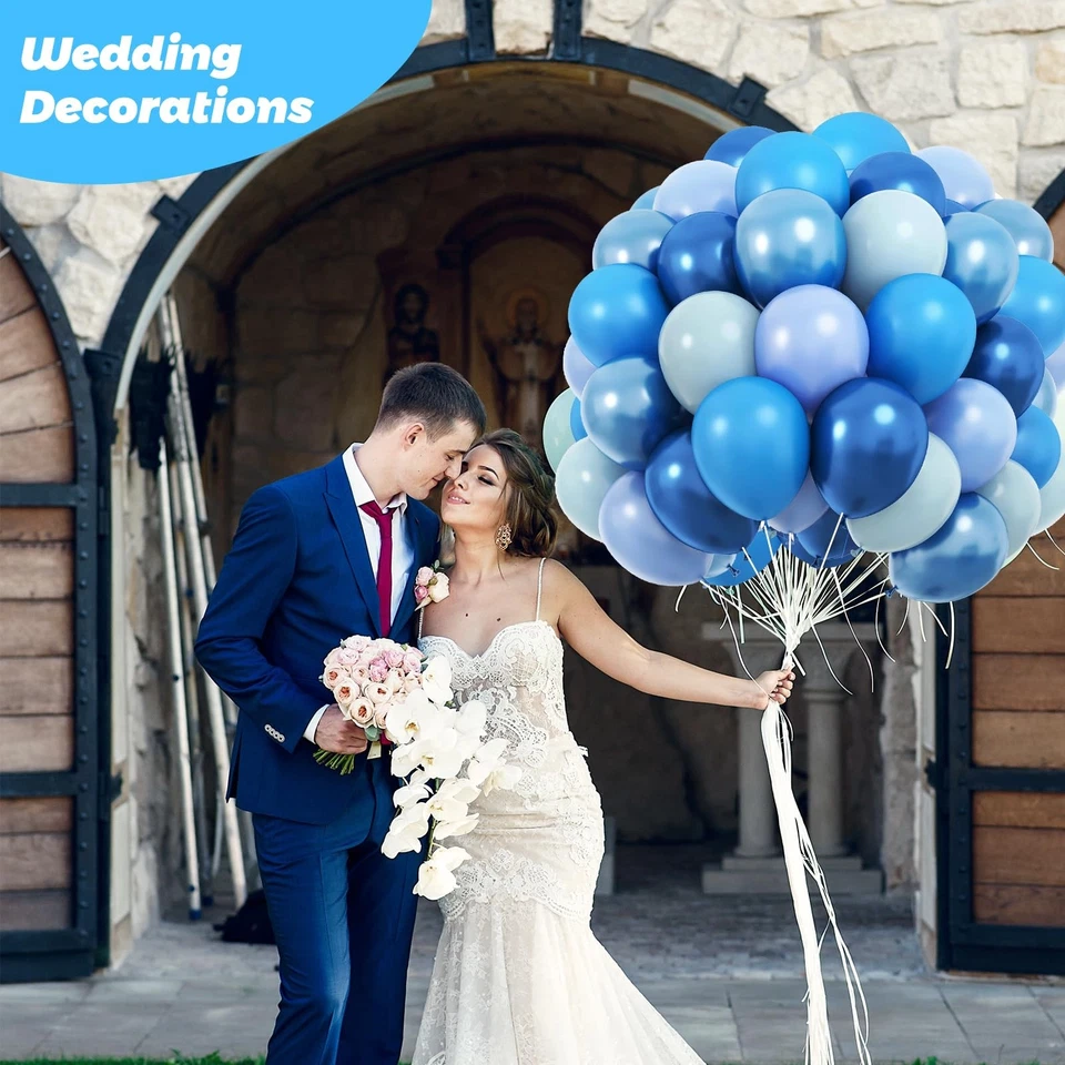 65 Globos Metalicos Azul Para Decoracion De Cumpleaños Fiestas Baby Shower Set - Image 2 of 4