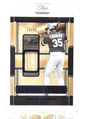 2025 Panini Three and Two Frank Thomas Luminous Lumber Blue 13/15 White Sox