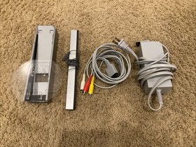 Wii Console Bundle Guitar Hero Games + Controllers + Guitar + Cords + Tested!!