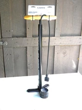 Lezyne Steel Floor Drive  DV  Floor Pump with 3.5" Gauge, Dual Head, Black