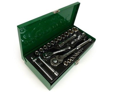 Steckschlüsselsatz TOPTUL 27-teilig, 1/4 u. 1/2 Zoll 5mm-27mm Werkzeug Universal