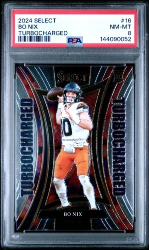 2024 PANINI SELECT TURBOCHARGED #16 BO NIX ROOKIE RC PSA 8