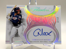 2025 Panini Flawless Christian Moore Auto #/15 USA Collegiate Angels