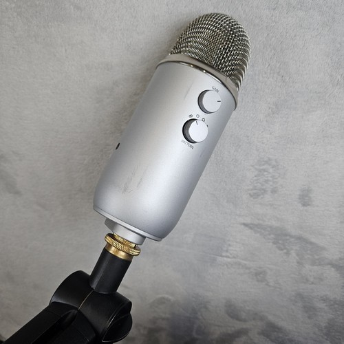 Logitech Yeti Blue 20 Hz - 20 kHz USB Silver Microphone A00132 + Stand No Wires - 第 3/8 張圖片