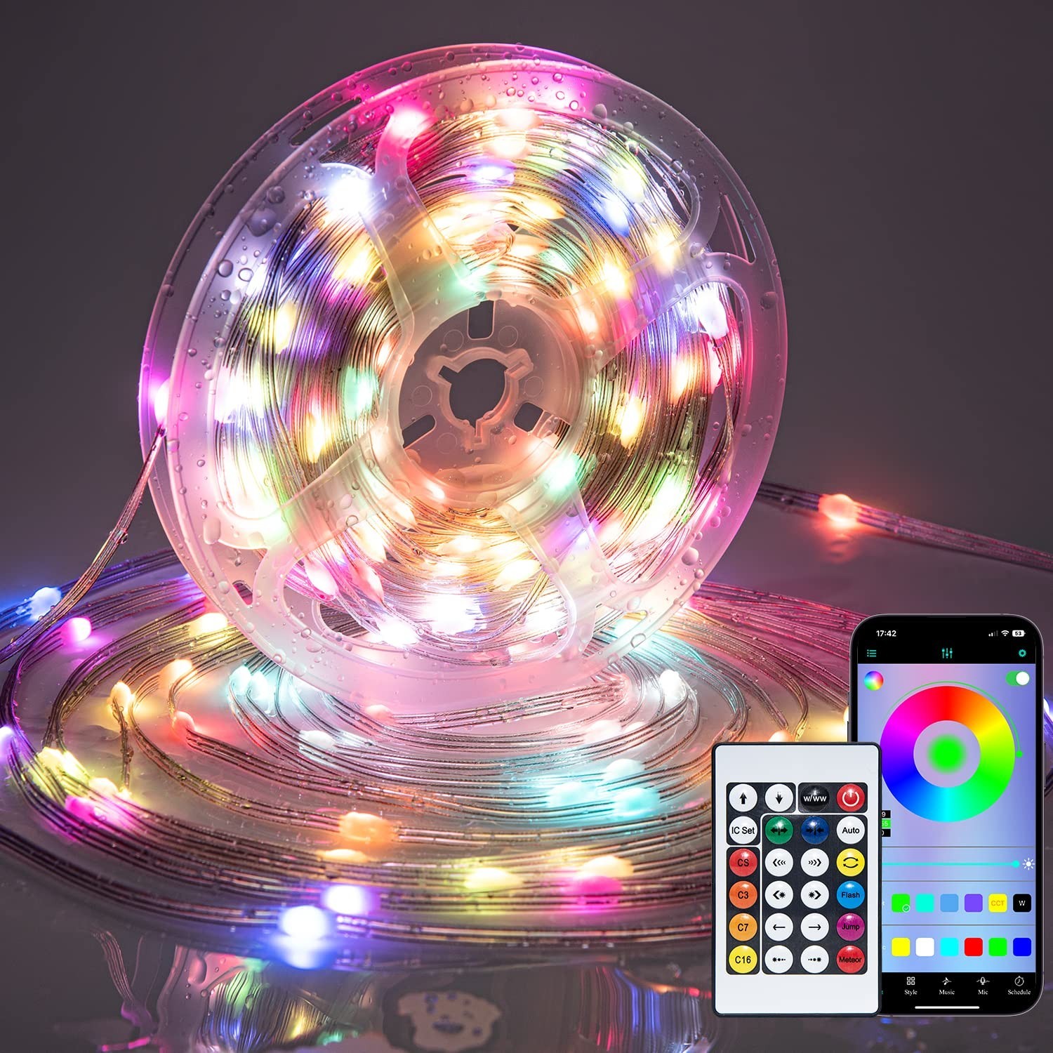 Color Changing LED Strip Lights Kit for Home Kitchen Car Christmas Party Decoration-image