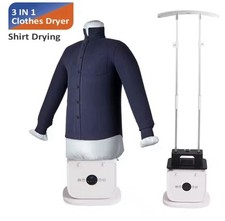 New Automatic Garment Clothes Ironing Machine air Dry Heater Folding Portable