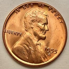 1955-S  Uncirculated BU Red RD - Lincoln Wheat Cent  ~ B863