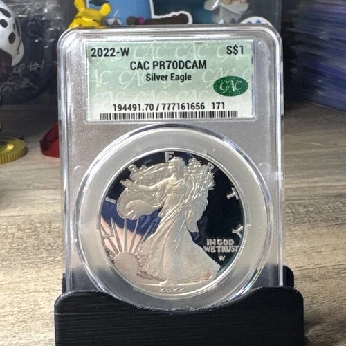 2002-W American Silver Eagle PR70 DCAM CAC - 🚀🚀🚀💵