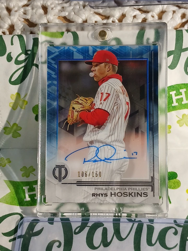2019 Topps Tribute Rhys Hoskins 106/150 SP Sig. Philadelphia Phillies Hard Auto - Image 3 of 4