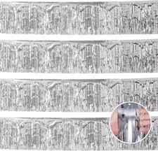 Silver Birthday Decorations Tinsel Garland Parade Float 1FT 12FT,