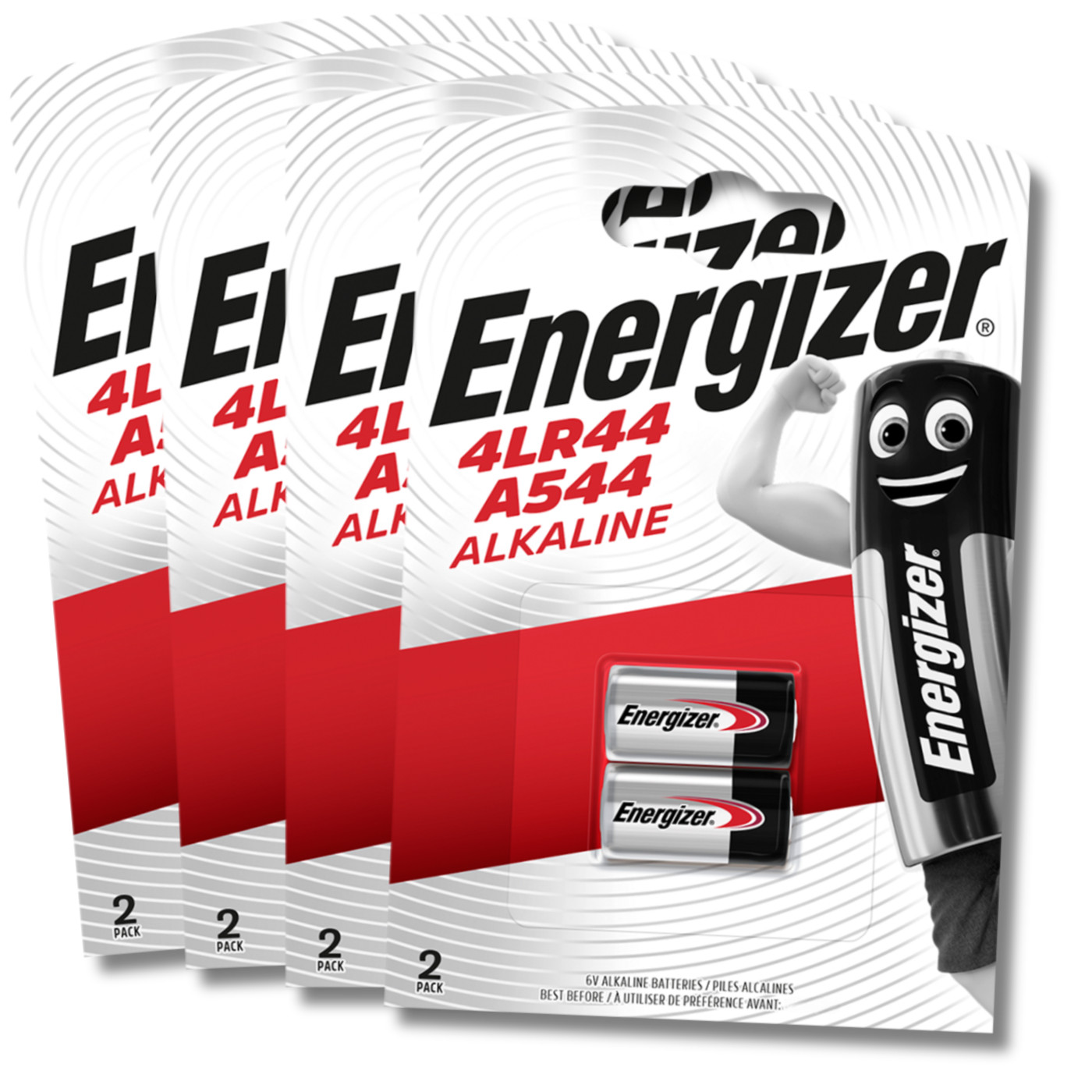 8x ENERGIZER 4LR44 Alkaline 6V Batteries A544 PX28A Longest *LONG EXPIRY*