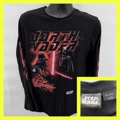 Star Wars Darth Vader Long Sleeve Shirt Mens Large Black Cotton On Dark Side L