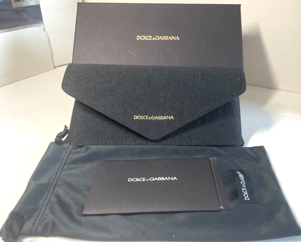DOLCE GABBANA AUTÉNTICAS GAFAS DE SOL GAFAS CAJA ESTUCHE BOLSA DOCUMENTOS Foto 2 de 2