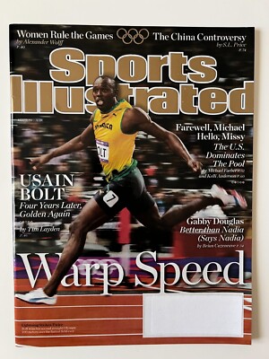 USAIN BOLT * GABBY DOUGLAS August 13 2012 SPORTS ILLUSTRATED MAGAZINE Phelps