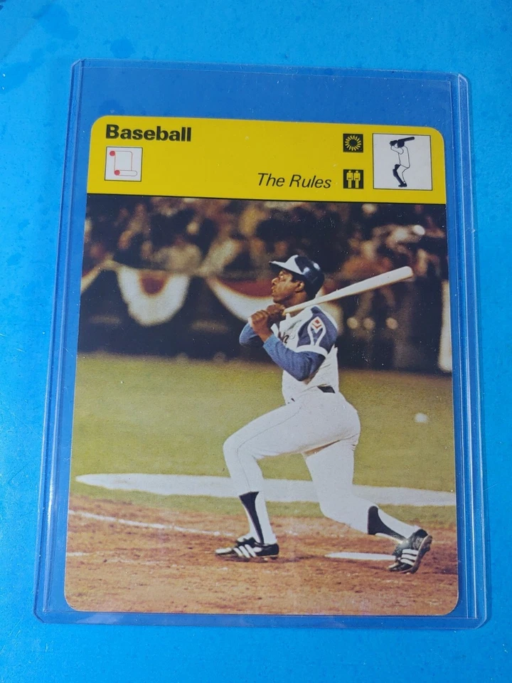 1977 SPORTSCASTERS BASEBALL #11-09 Italy THE RULES HANK AARON EX-MINT+ - Imagem 4 de 4
